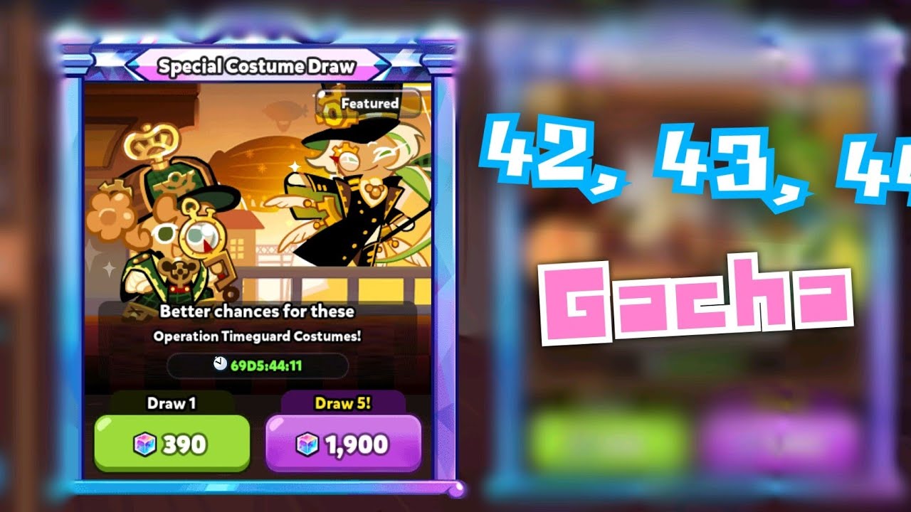 4244th (x3)COSTUME Gacha with 1900 Cubes Cookierun Ovenbreak YouTube