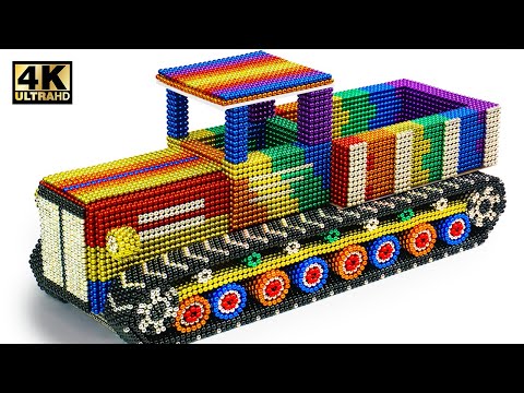 DIY - How To Make Military Transport Tank From Magnetic Balls (Satisfying) | Magnet World Series