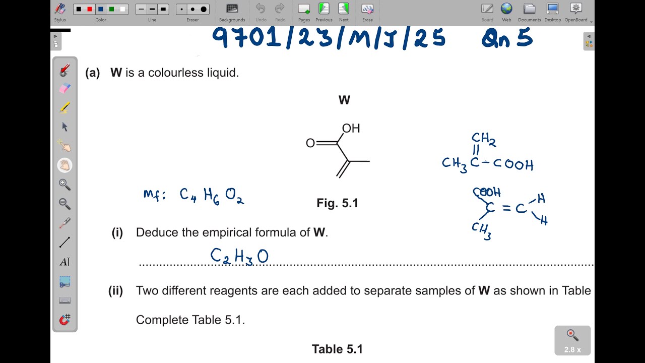9701/23/M/J/25 - Qn5 - AS LEVEL CHEMISTRY PAPER 23 MAY/JUNE 2025