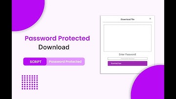 How to make Password Protected download button with Popup Ads