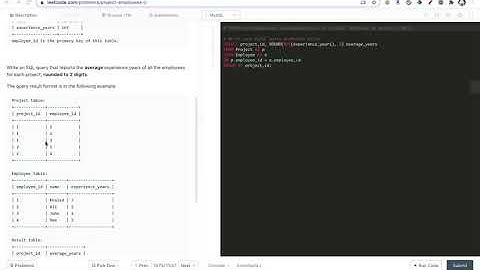 猩猩的乐园 Leetcode 1075 Project Employees I