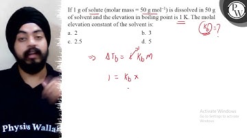 If \( 1 \mathrm{~g} \mathrm{of} \mathrm{solute} \mathrm{(molar} \ma...