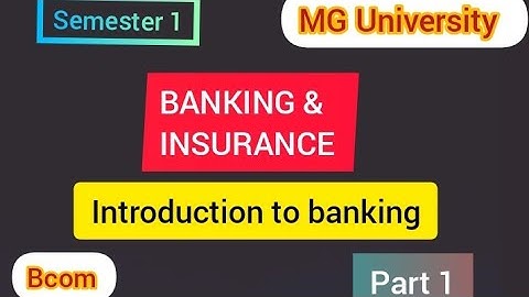 Banking & Insurance || sem 1|| module 1||Introduction to banking||Bcom ||@viswateaching