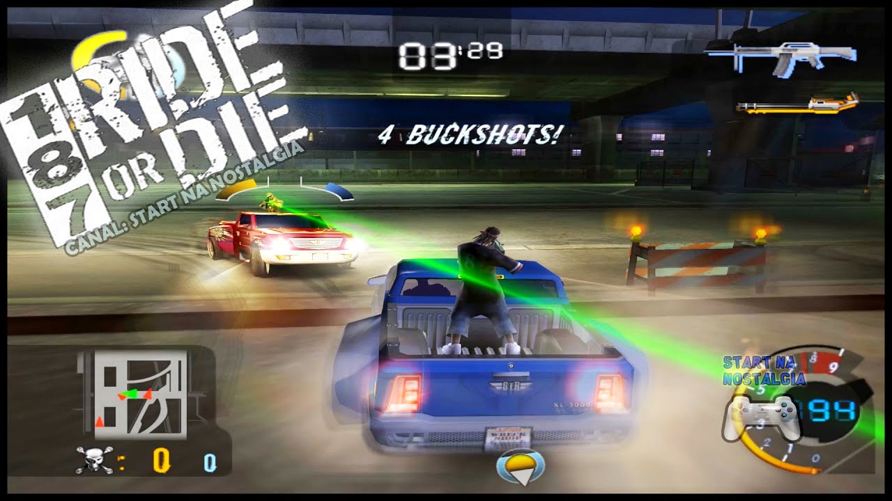 CORRIDA E BATTLE ROYALE DE CARROS - PS2 - 187 Ride or Die 