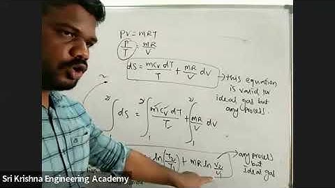 Engineering Thermodynamics Entropy - part 4 (Entropy change equations for solids, liquids & gases)