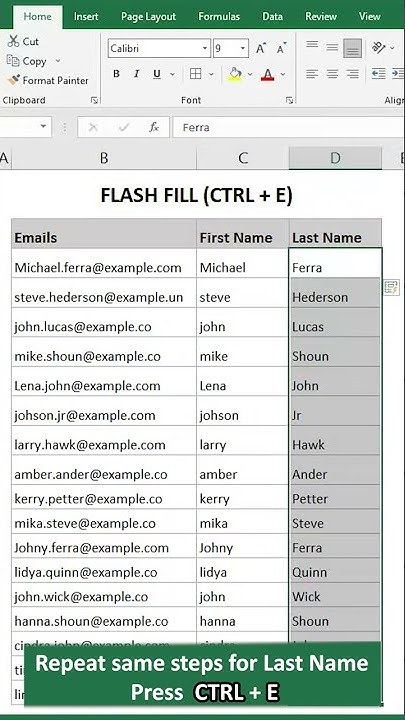 Microsoft Excel Flash Fill function explained - YouTube