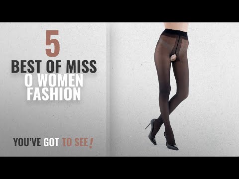 Miss O Women Fashion [2018 Best Sellers]: Miss O 40 Denier Open Crotch Pantyhose-Black-Large / XL