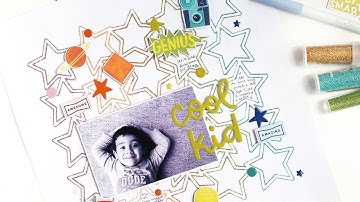 Make a Stunning Scrapbook Page Background with the Glue Quill