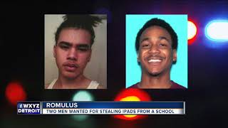 Hooded suspects steal dozens of iPads from Romulus elementary school