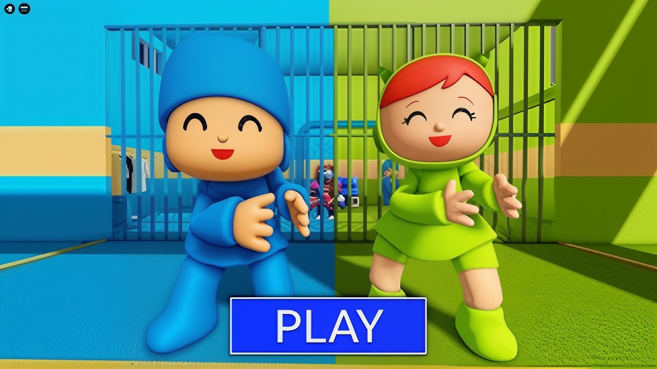 POCOYO vs NINA! Prison Escape Obby 🔥
