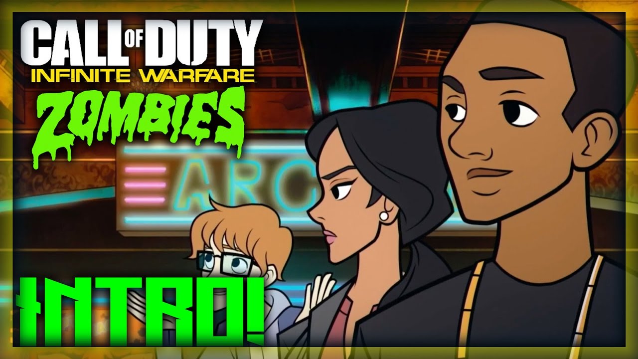Infinite Warfare Zombies - INTRO CUTSCENE GAMEPLAY!! (IW Zombies In Spaceland)