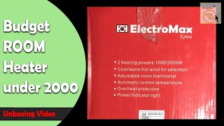 Unboxing Video Of Electromax Electric Fan Room Heater Emx 911 From Korea Technology