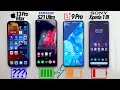 iPhone 13 Pro Max vs Galaxy S21 Ultra / OnePlus 9 Pro / Xperia 1III - Battery & Charging Test!