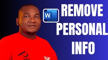 How to Remove Personal Information from Microsoft Word Document