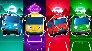 Tayo The Little Bus   Green 🆚 Yellow 🆚Red 🆚 Blue Bus 🎶 Tiles Hop EDM Rush Gameplay 🎯💥
