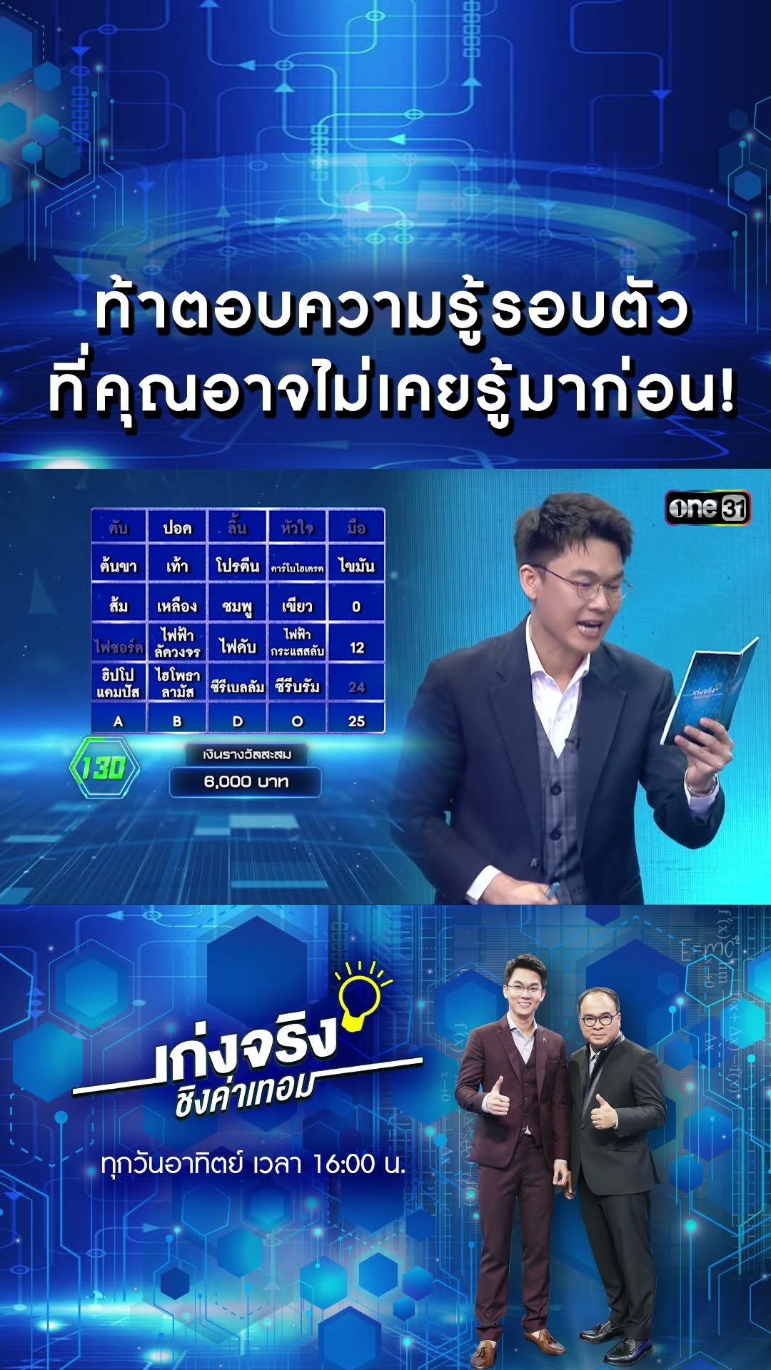 ท้าตอบความรู้รอบตัว ที่คุณอาจไม่เคยรู้มาก่อน! | #Shorts #เก่งจริงชิงค่าเทอม | one31