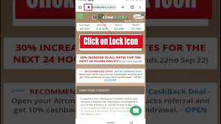 how to active and reactive push clicks timebucks on mobile ( Android ) screenshot 2