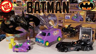 ToyBiz Batman 89 Movie Batmobile, Batcycle, Batwing, Joker Cycle and Joker Van