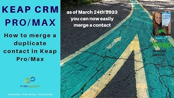 Keap Pro/Max - how to merge duplicate contacts