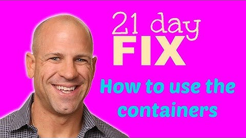 21 Day Fix Containers - How To Use The Containers