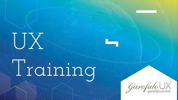 Garofalo UX - User Experience Training (promo video)