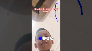 Drawing the cracks on my screen (i smashed it because i dont have cracks)