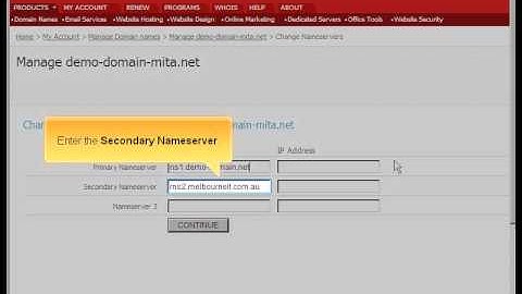 Changing name servers via Melbourneit.com.au