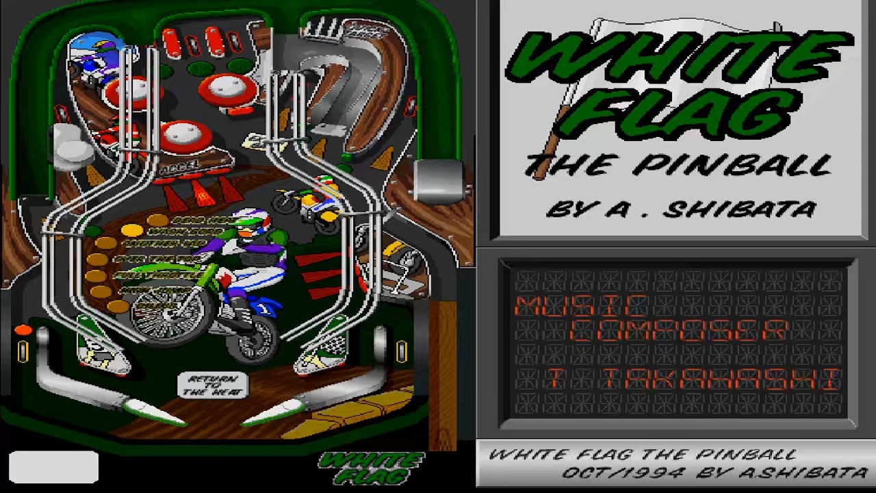 SHARP X68000 White Flag The Pinball FLIPPER OCT 1994 A Shibata