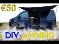VW Campervan, , Homemade  Awning Hack for T5 & T6, Cheap and Simple