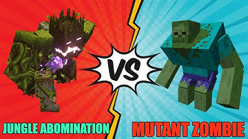 MUTANT ZOMBIE VS JUNGLE ABOMINATION FIGHT IN MINECRAFT|MINECRAFT MOB BATTLE|