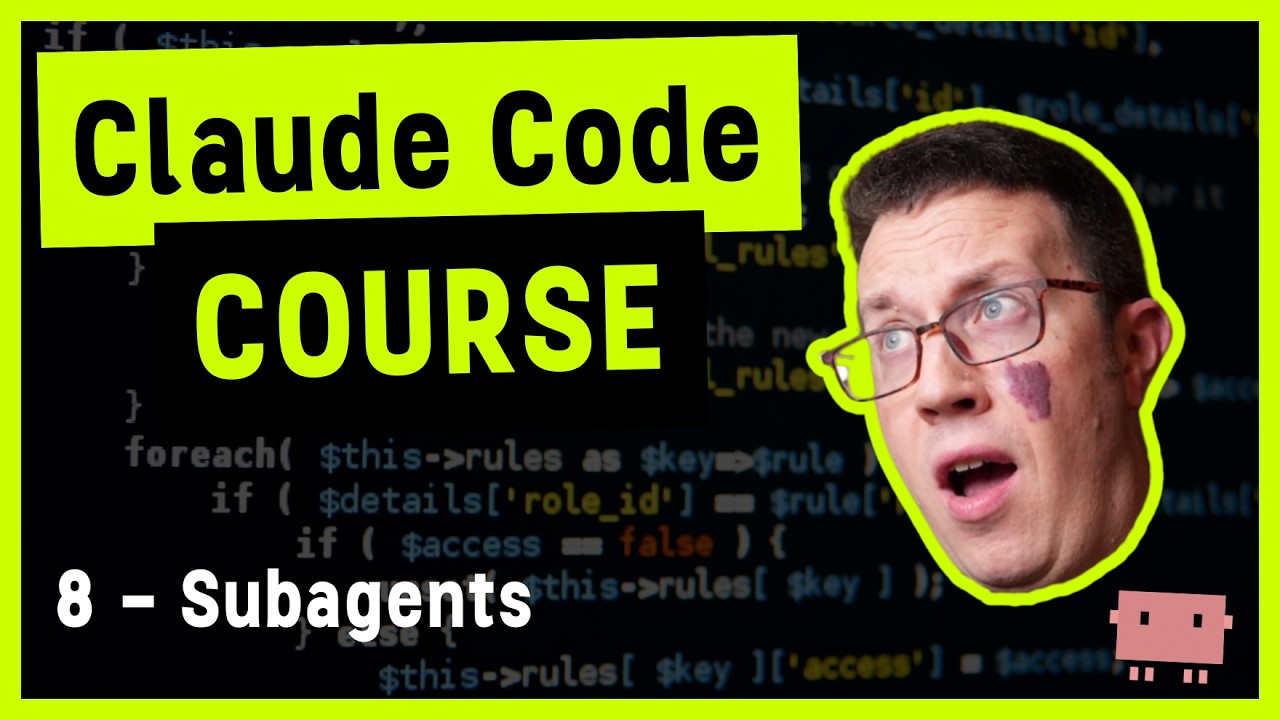 Claude Code Course 8 - Subagents - YouTube