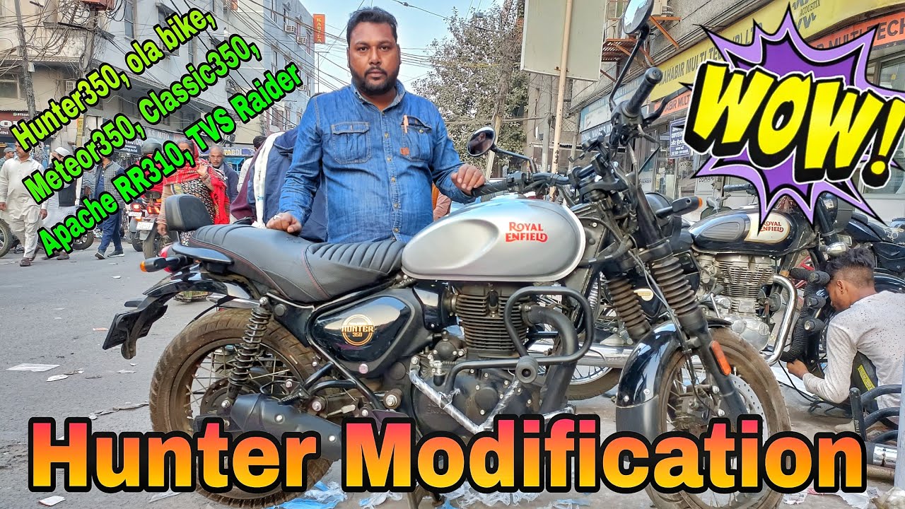NEW ROYAL ENFIELD HUNTER 350 MODIFICATION BULLET MODIFICATION BIKE