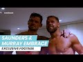 Respect: Billy Joe Saunders visits Martin Murray’s dressing room after fight