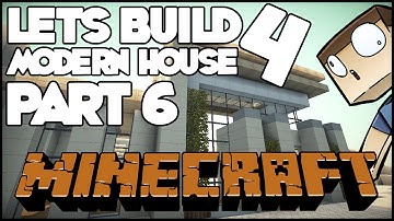 Minecraft Lets Build: Modern House 4 - Part 6 + World Save Download