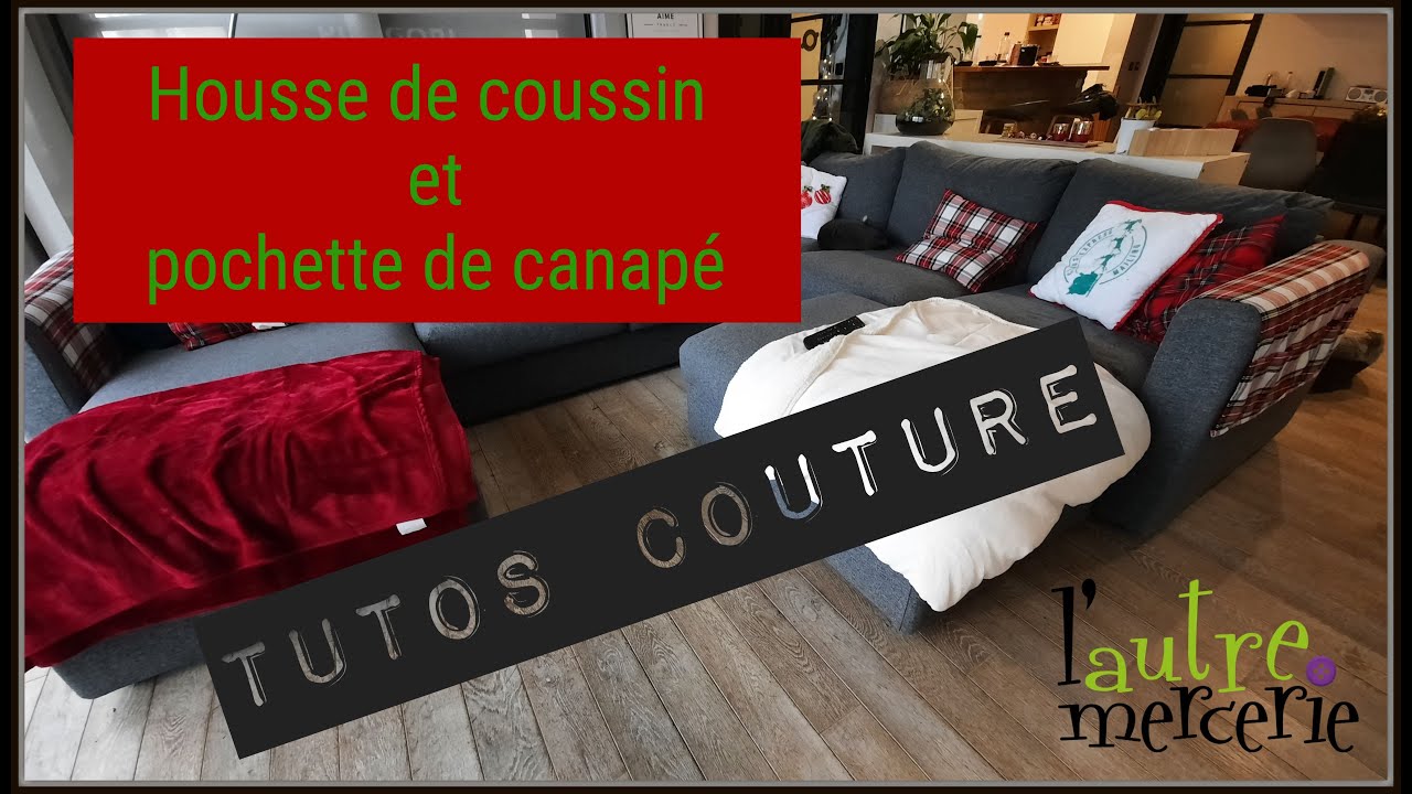 Tuto des pochette de canapé + housse de coussin super facile! - YouTube