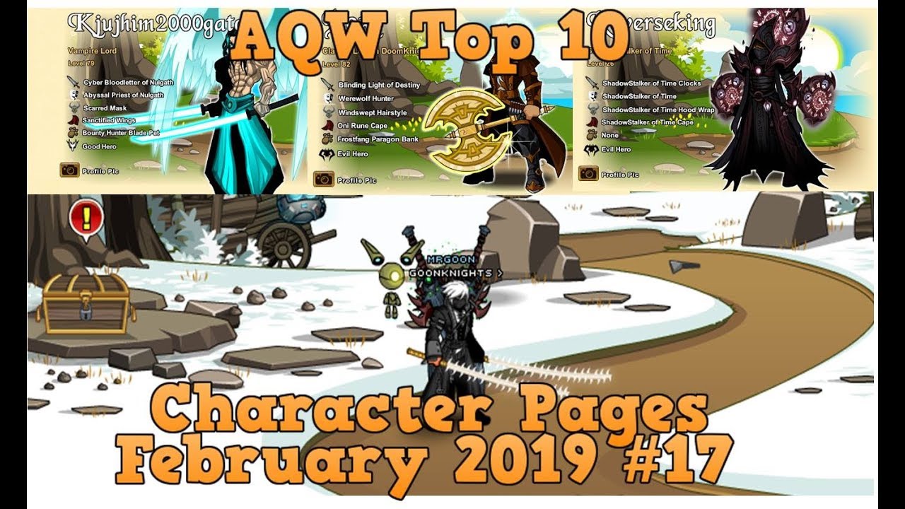 AQW Top 10 Char Page #17 February 2019