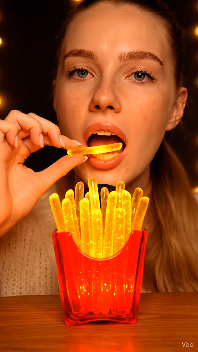 Real or AI? - Glass Fries ASMR 🍟✨ | Ultra Realistic Fast Food Sounds – #shorts