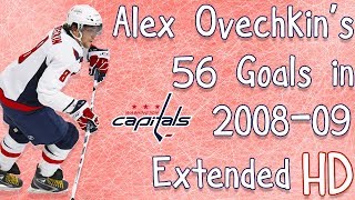 Alex Ovechkin&#39;s 56 Goals in 2008-09 (Extended) (HD)