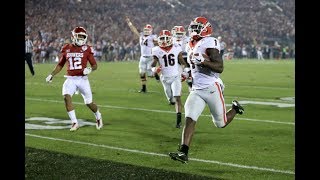 Georgia Radio Call Sony Michel Game Winning Touchdown Double Overtime Rose Bowl 2018 vs Oklahoma