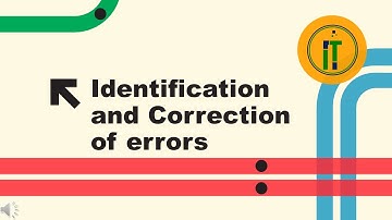 Identification and Correction of errors|Chapter 1|Class 9th|Computer Science by I am IT Professional