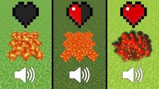 minecraft sounds with different hearts