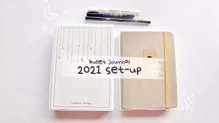 📔 PLAN WITH ME ✏️ | 2021 BULLET JOURNAL SET-UP ( ✨ starry + simple 🌙 ) [🗻 &quot;Fuji-san&quot; UNBOXING 📦]