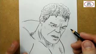 Very Easy, How To Draw Hulk Avengers / Quick Sketch The Hulk