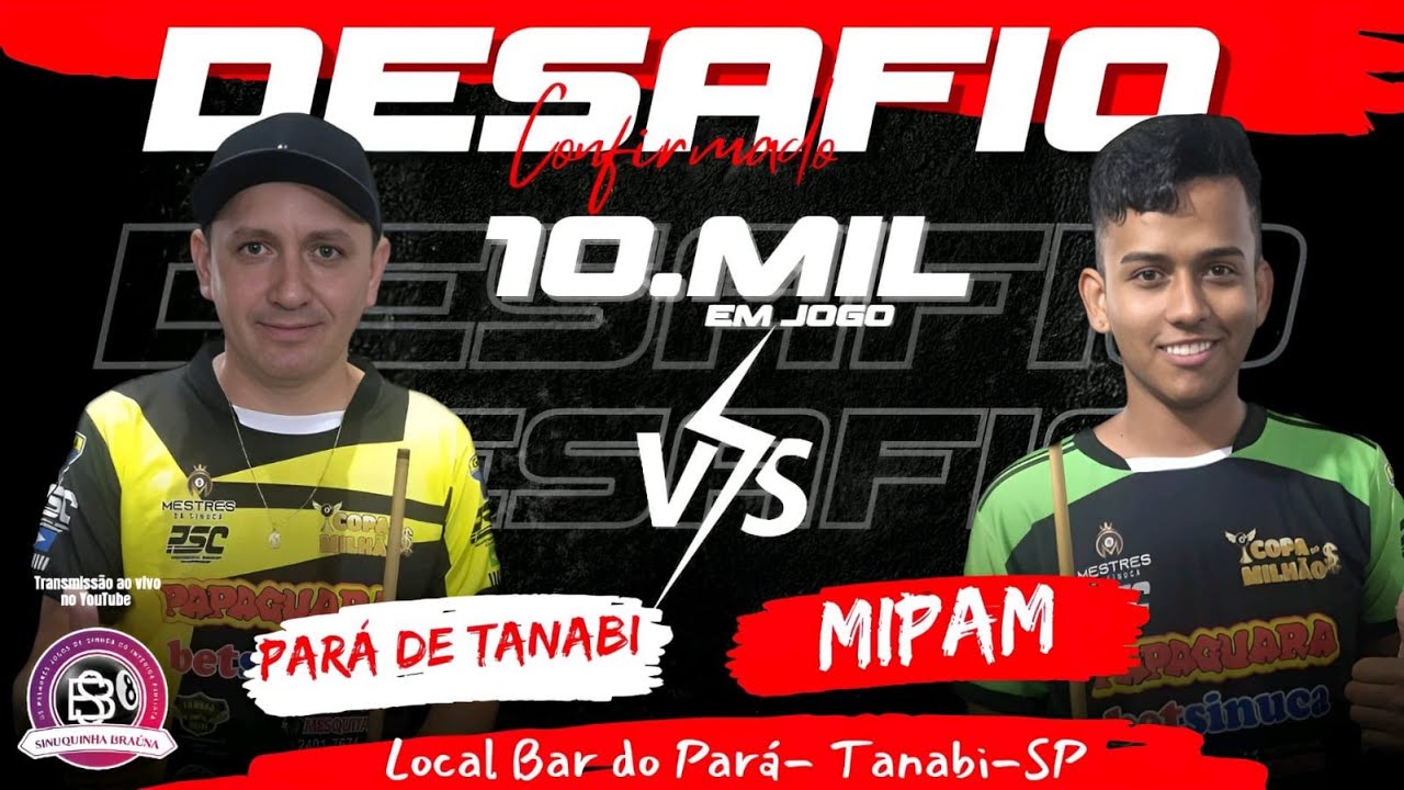 Mipam vs Pará de Tanabi 10K em jogo. Sinuca ao vivo #sinuca #sinuquinha 