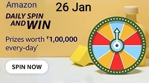 Amazon Daily Spin And Win Quiz Answers Today | 26 January 2022 | Daily QuizTime