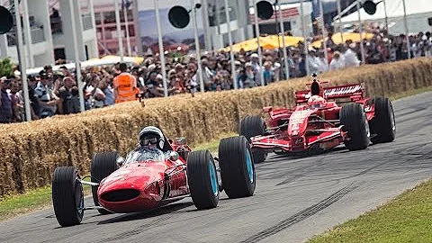 Kimi Raikkonen and John Surtees - Ferrari F1 champ...