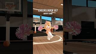 Cute cheerleader outfit code for bloxburg and roblox 🤍 #bloxburg #bloxburgoutfits   #robloxoutfits