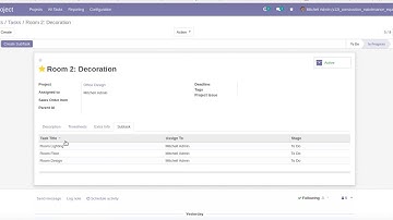 How to do Task Delegation and Subtasks Division | Odoo Apps Feature #odooapp #odoo #Task