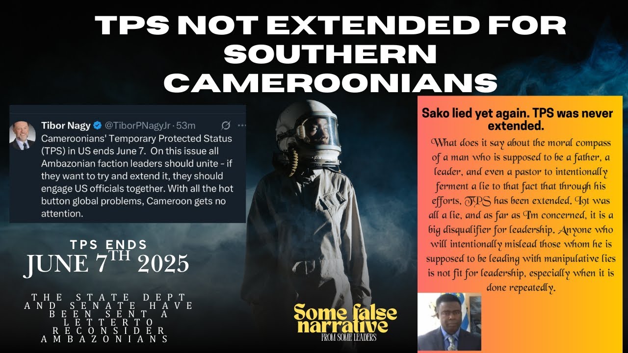 TPS Not Extended for Cameroonians Ends June 7th 2025