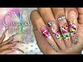 XL Curved Nails | Curved Hard Gel Nails | Baddie Nail Design | Builder Gel Nails